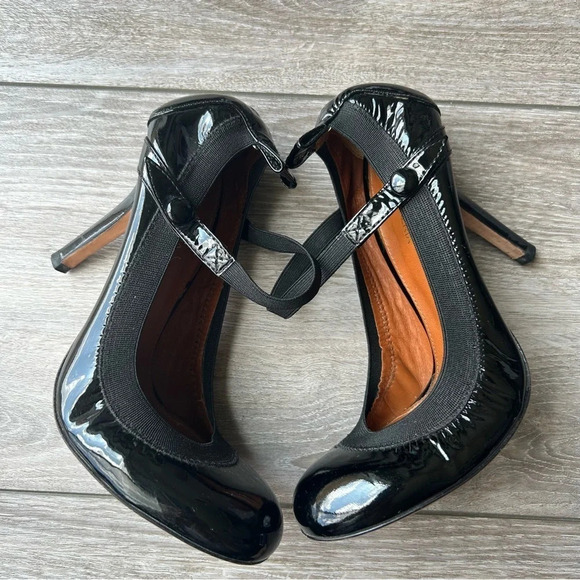 BCBGMAXAZRIA Black Patent Leather Mary Jane Ballet Heels - Picture 10 of 16